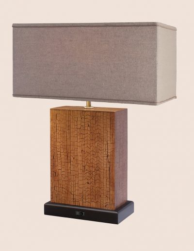 Cinnamon Table Lamp, Beige Linen Shade
