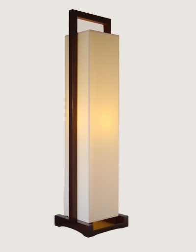 Mahogany Wood Floor Lamp