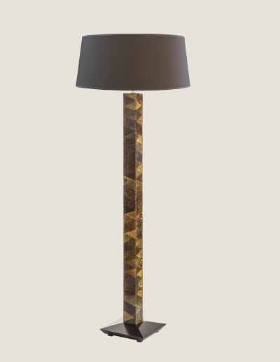 Mosaic Coconut inlay Standing Lamp