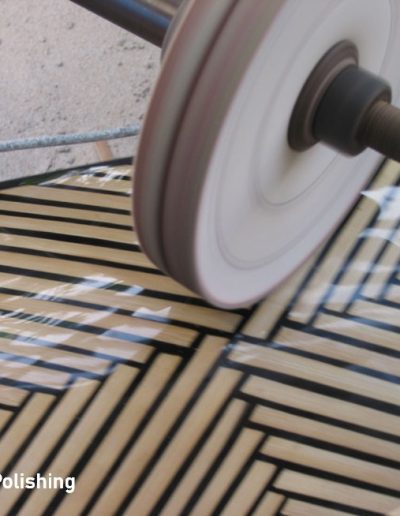 polishing resin coated bamboo lamp